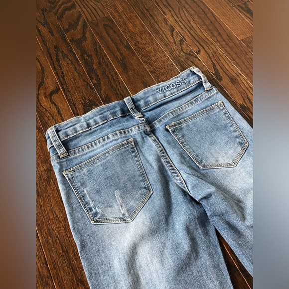 VIGOSS Girls (6-7?) The Austin Ankle Skinny Mid-Rise Crystal Stars Vintage Jeans - Picture 12 of 13